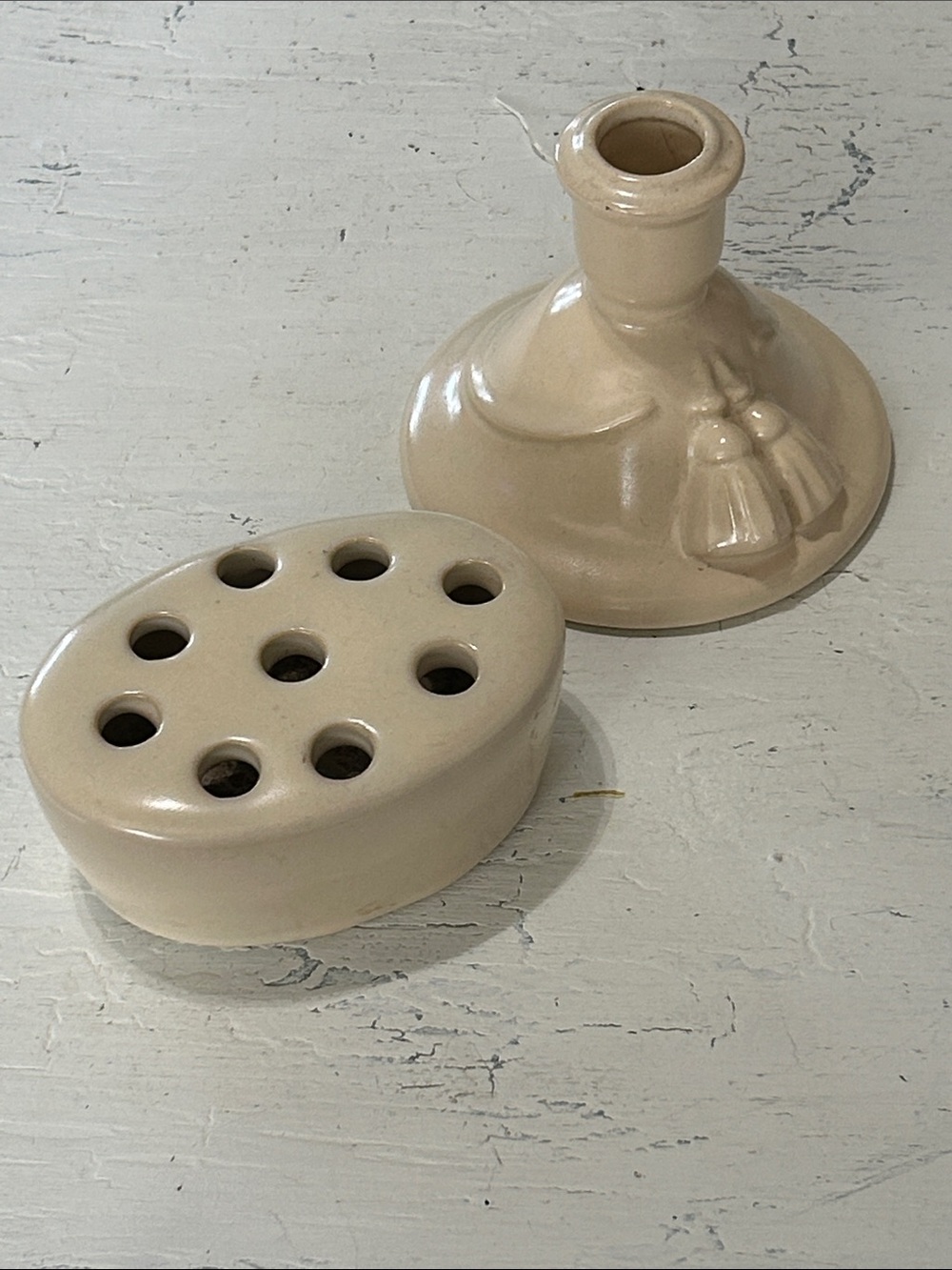 Weller Flower Frog and Candleholder